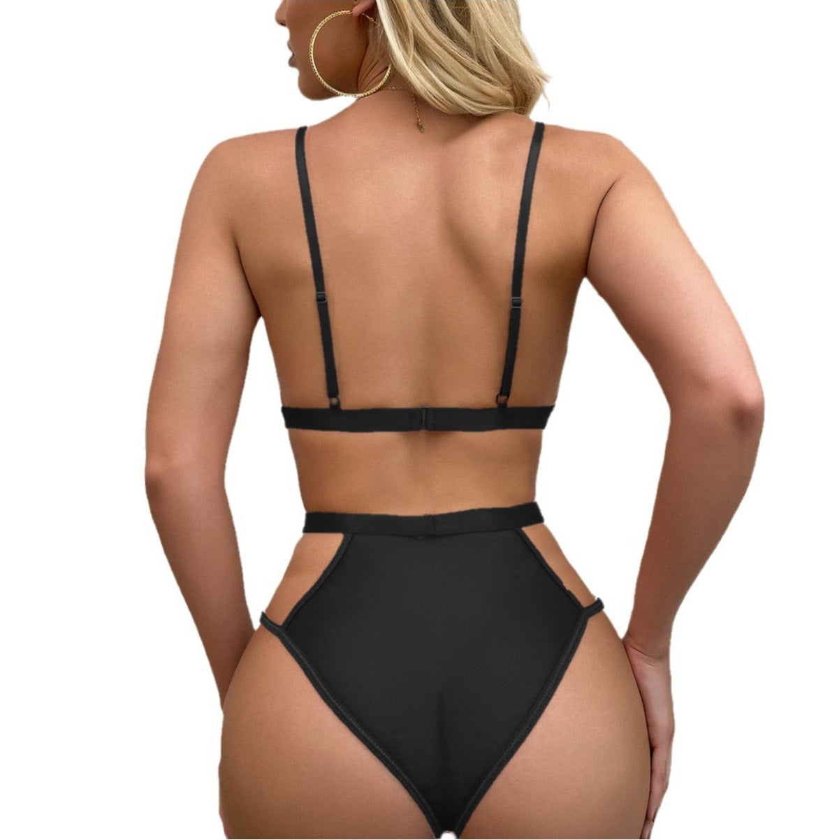 Ladies  Satin , Mesh Teddy with Front Detail at Bust in Blk, Burgundy & Hunter Green
